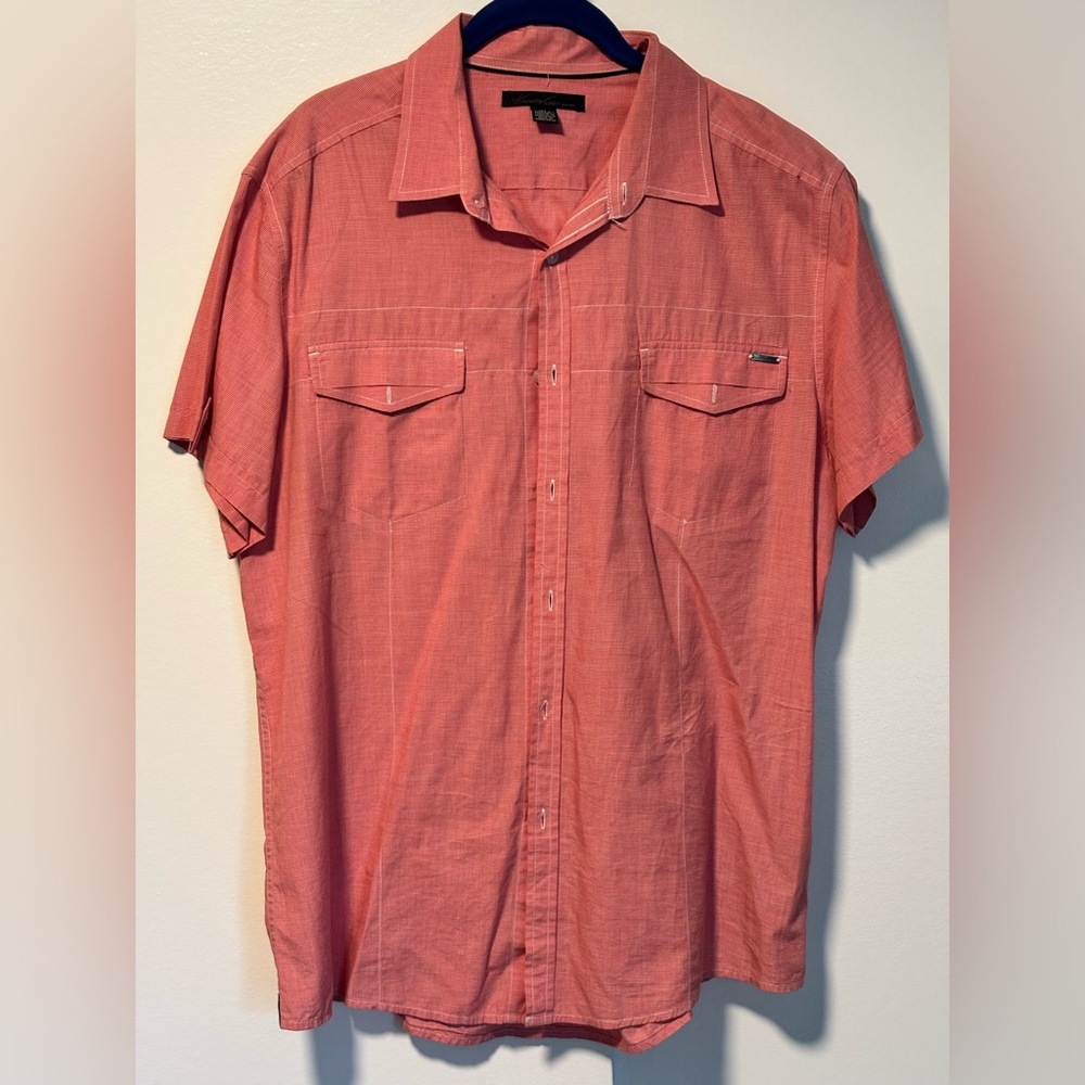 Kenneth Cole Red Pinstripe Shirt